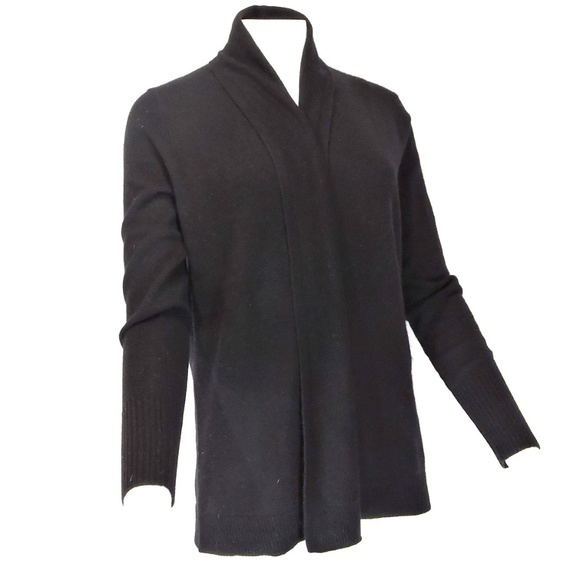 360 CASHMERE ⚜ WOMEN'S BLACK CASHMERE JACKET - Picture 1 of 5